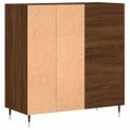 vidaXL Skrinka na platne hnedý dub 84,5x38x48 cm kompozitné drevo
