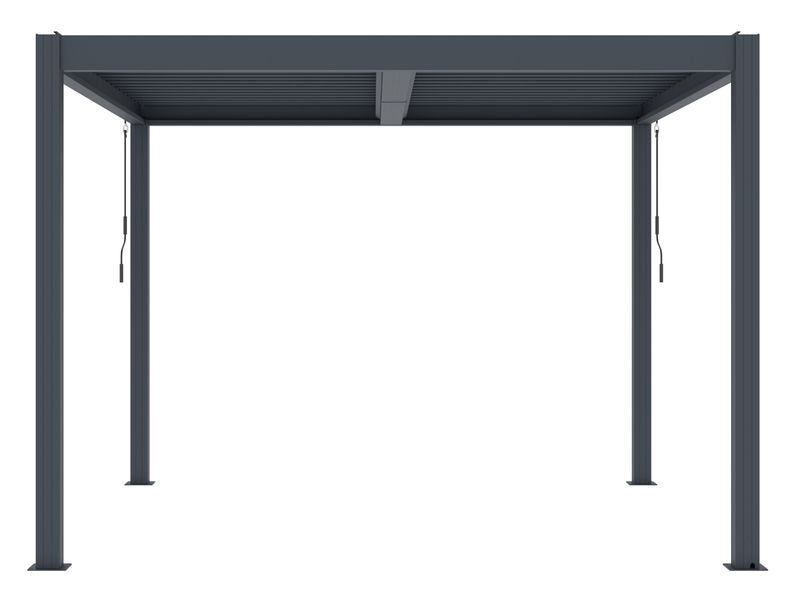 Bioklimatická pergola G21 Austin Premium 3x3 m, antracitová hliníková