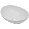 vidaXL Keramické umývadlo 40x33 cm, oválne, biele