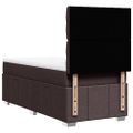 vidaXL Posteľný rám boxsping s matracom hnedý 80x200 cm látka