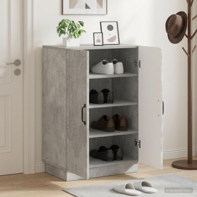 vidaXL Skriňa na topánky HOORN 59,5 x 39,5 x 87 cm Kompozitné drevo