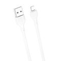 XO kábel NB200 USB - Lightning 2,0m 2.1A biely