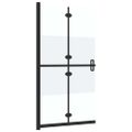vidaXL Skladacia sprchová zástena polopriehľadné ESG sklo 100x190 cm
