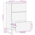 vidaXL Komoda 40x34x75 cm akáciový masív