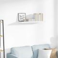 vidaXL Plávajúca nástenná polica, lesklá biela 80x23,5x3,8 cm, MDF
