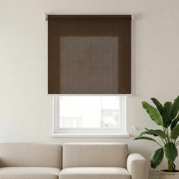 vidaXL Vonkajšia roleta s blokovaním UV žiarenia 90% Hnedá 60 x 140 cm