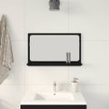 vidaXL Zrkadlová polica Čierny dub 60 x 10,5 x 37 cm Kompozitné drevo