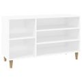 vidaXL Botník biely 102x36x60 cm spracované drevo