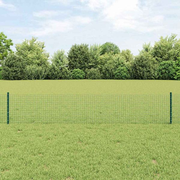 vidaXL Zvarené pletivo s podperami 50 x 0,4 m PVC potiahnutá oceľ