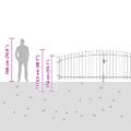 vidaXL Dvojitá brána WOERDEN 400 x 174,5 cm Oceľ Sivá Zamykateľné
