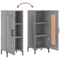 vidaXL Komoda sivý dub sonoma 34,5x34x90 cm spracované drevo