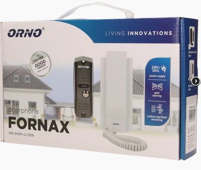 Súprava domového telefónu jednojednotkový ORNO OR-DOM-JJ-926/B, odolný proti vandalizmu, FORNAX, čierna Sada domovního telefonu jednojednotkový ORNO OR-DOM-JJ-926/B, odolný proti vandalismu, FORNAX, čierna
