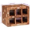 vidaXL Regál na víno Hnedá 44 x 30 x 35 cm Masívne obnovené drevo