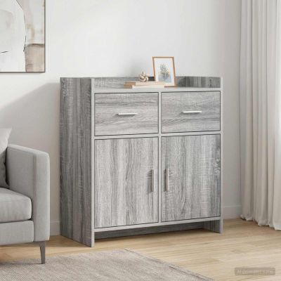 vidaXL Servírovacia skriňa Sivý Sonoma 75 x 36 x 80 cm