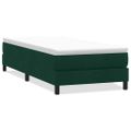 vidaXL Box Spring Posteľ bez matraca Tmavo zelená 80x210 cm Zamat
