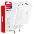 Sieťová nabíjačka Quick Charge 65W USB-A + 2xUSB-C AMiO-04289