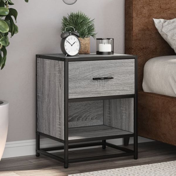 vidaXL Nočné stolíky 2 ks sivý dub sonoma 40x31x50 cm kompozitné drevo