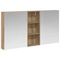 vidaXL Set kabinetov do kúpeľne 3 ks 130 x 14,5 x 70 cm