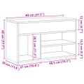 vidaXL Lavica na topánky staré drevo 80x30x45 cm kompozitné drevo