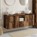 vidaXL Set kabinetov do kúpeľne 3 ks Staré drevo 49,5 x 35 x 63 cm