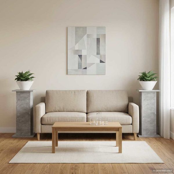vidaXL Stojan na rastliny 2 pcs Betónovo sivá 30,5 x 30 x 60,5 cm
