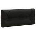 vidaXL Vankúš na paletu VIANEN 100% polyester Čierna 120 x 50 x 12 cm