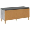 vidaXL Predsieňová lavica s vankúšom Betónovo Sivá 100 x 38 x 46 cm