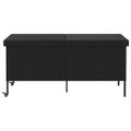 vidaXL Záhradný úložný box s kolieskami čierny 160x55x75 cm polyratan