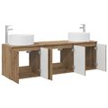 vidaXL Set kabinetov do kúpeľne 3 ks Dub artisan 49,5 x 44,5 x 65,5 cm