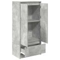vidaXL Skrinka so zásuvkou Betónová sivá 55,5x34x119,5 cm
