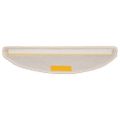 vidaXL Schodové rohože 5 ks 56x17x3 cm biele polkruhové