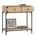 vidaXL Konzolový stolík dub sonoma 75 x 34,5 x 75 cm kompozitné drevo
