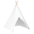 vidaXL Teepee stan Biela 120 x 120 x 150 cm Textil a plast