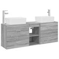 vidaXL Set kabinetov do kúpeľne 3 ks Sivý Sonoma 53 x 34,5 x 63 cm