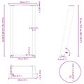 vidaXL Nohy ku konzolovému stolíku v tvare U, 2 ks, antracitové, 28 x (72-73) cm, oceľ