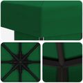 vidaXL Altánok 3 x 3 m Zelená Polyester a oceľ 190 gsm