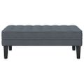 vidaXL lavička s vankúšom Tmavo šedá 113 x 57 x 39 cm Zamat