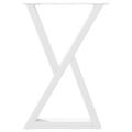 vidaXL Nohy k jedálenskému stolu 2 ks biele 60x(72-73,3) cm oceľové