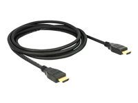 Kábel HDMI s ethernetom - HDMI s pínmi (male) do HDMI s pínmi (male) - 2 m - trojnásobne tienená krútená dvojlinka - čierna - podporuje 4K