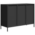 vidaXL Komoda čierna 101,5x39x73,5 cm oceľ valcovaná za studena