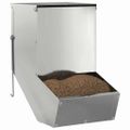 vidaXL Kŕmidlo pre králiky Strieborná 17,5 x 26 x 28,5 cm 1,5 kg