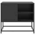 vidaXL TV skrinka čierna 68x39x60,5 cm oceľ