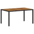 vidaXL Záhradný jedálenský set 5 ks Čierna polyratan