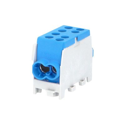 Svorkovnica rozbočovacia HLAK 35 1/2 M2, 125A, 1pól., AL/CU, IP20, modrá, na DIN /2080142