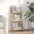 vidaXL Regál na časopisy Sonoma dub 51 x 11 x 102 cm Kompozitné drevo