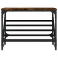 vidaXL Regál na topánky dymový dub 100x35x45 cm spracované drevo