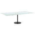 vidaXL Stolová doska, biela 120x65cm 8mm tvrdené sklo mramorový dizajn