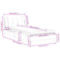 vidaXL Rám postele bez matraca Zadar kapučínová 100x200 cm umelá koža