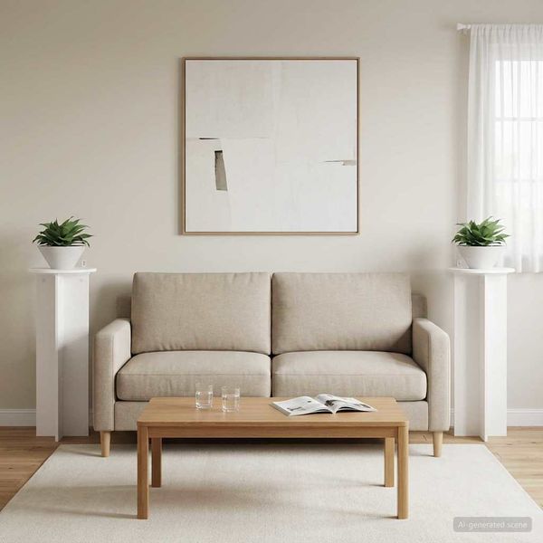 vidaXL Stojan na rastliny 2 pcs Biela Ø40 x 100 cm Kompozitné drevo