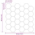 vidaXL Hexagónová dlažba 20 ks Čierna 30 x 30 cm Polyuretán a PET